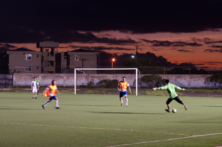 Galapaguenos Playing Soccer